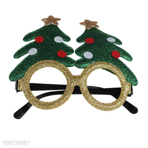 New product glitter Christmas tree glasses for Christmas ornaments gifts