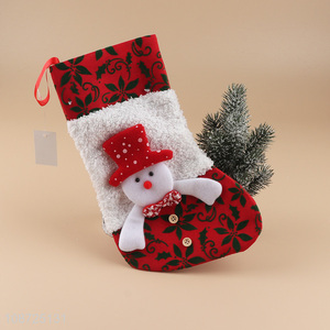 China products snowman christmas stocking xmas tree hanging decoration for sale