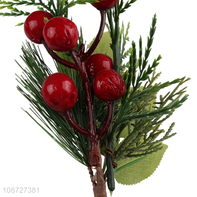 China products artificial red berry picks twigs for Christmas tree decoration