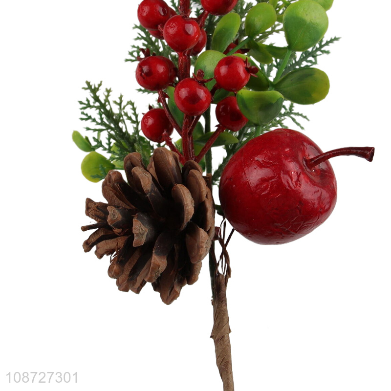 New arrival artificial Christmas branchlet with red berry for decoration