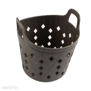 Latest design hollow <em>office</em> desktop storage <em>basket</em> with handle