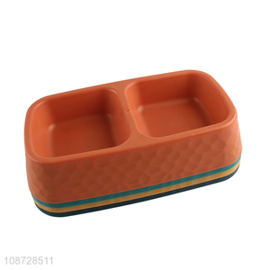 New arrival plastic double pet <em>bowl</em> <em>dog</em> cat water food bowls