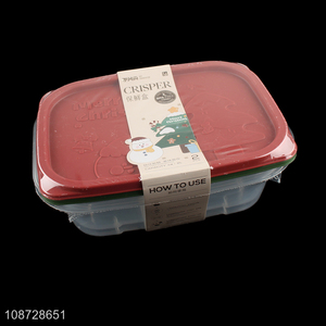 Hot selling 2 pieces food grade plastic preservation box food container set