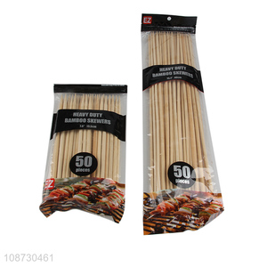 Good quality bamboo 50pcs disposable bamboo skewers barbecue sticks wholesale