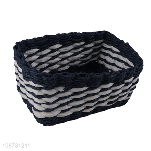 Wholesale natural handwoven papyrus storage basket for shelves closet kitchen