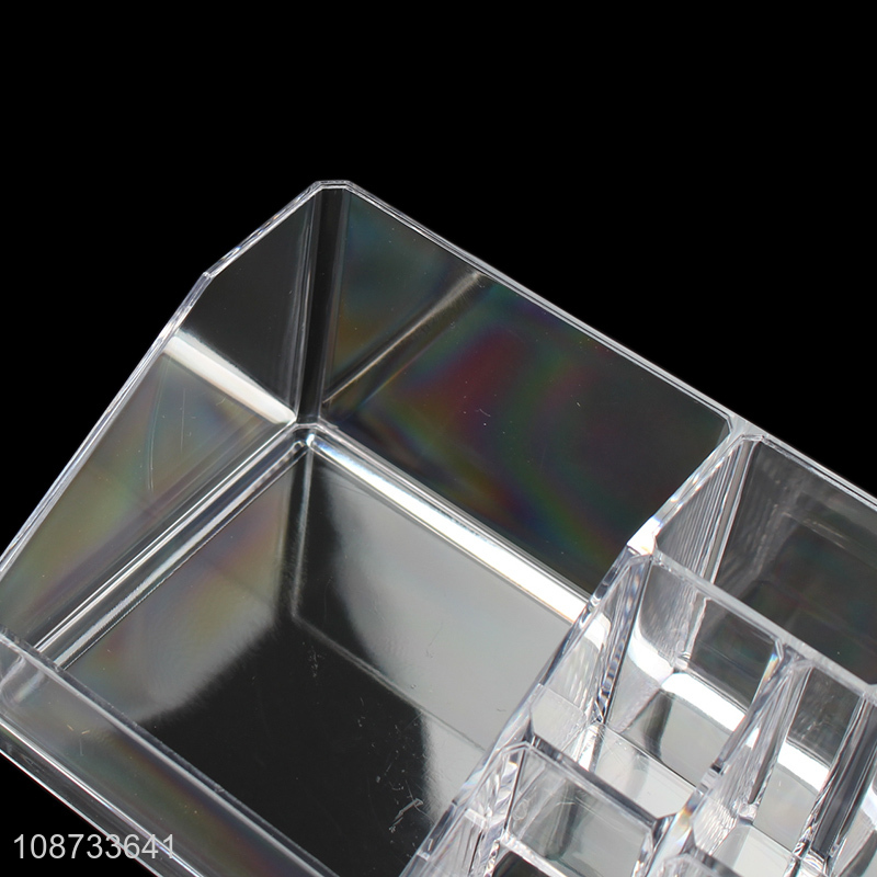 Low price clear cosmetic makeup storage box desktop display holder for sale