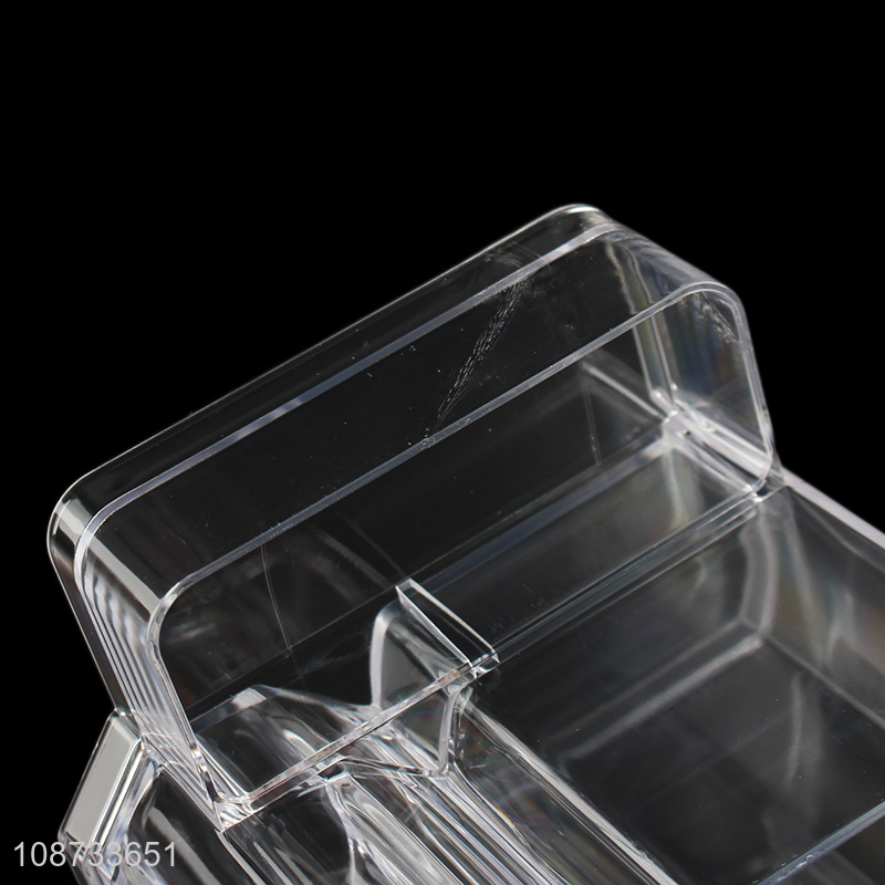 Good quality transparent desktop cosmetic makeup holder storage box for bedroom