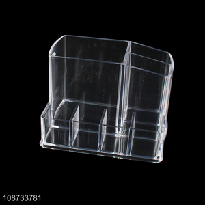 China wholesale clear desktop makeup organizer cosmetic storage box for bedroom