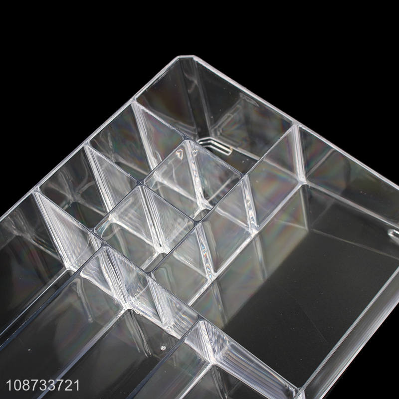 China factory clear plastic makeup cosmetic display stand storage box for sale