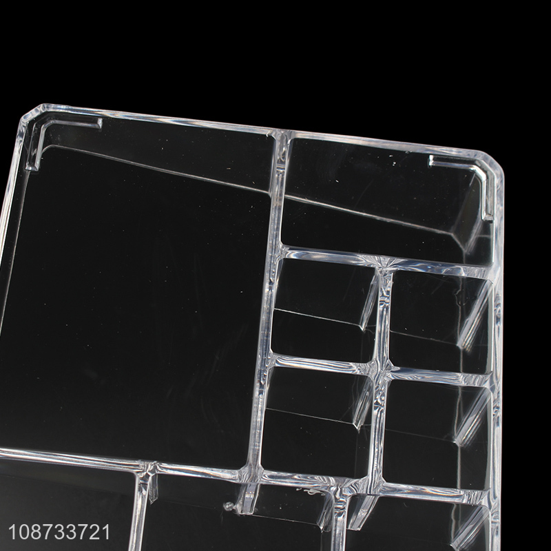 China factory clear plastic makeup cosmetic display stand storage box for sale