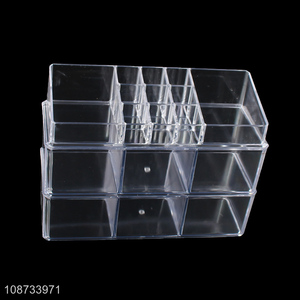 Good quality clear cosmetic organizer makeup storage box lipstick display holder