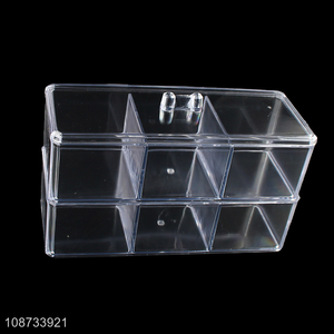 Low price desktop clear makeup cosmetic storage box display stand for sale