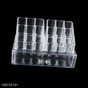 Good selling clear cosmetic organizer makeup lipstick display holder wholesale