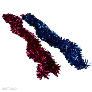 Good quality Christmas tinsel garland Christmas tree hanging ornaments