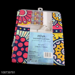 High Quality Waterproof PEVA <em>Shower</em> <em>Curtain</em> with 12 Plastic Hooks for Bathroom