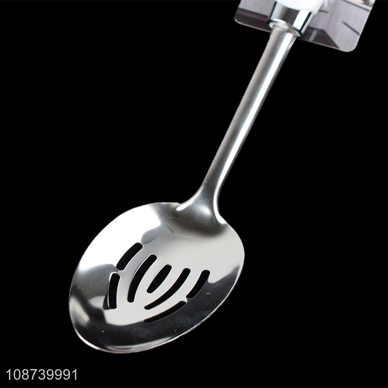 Most popular stainless steel kitchen basting spoon slotted spoon for sale