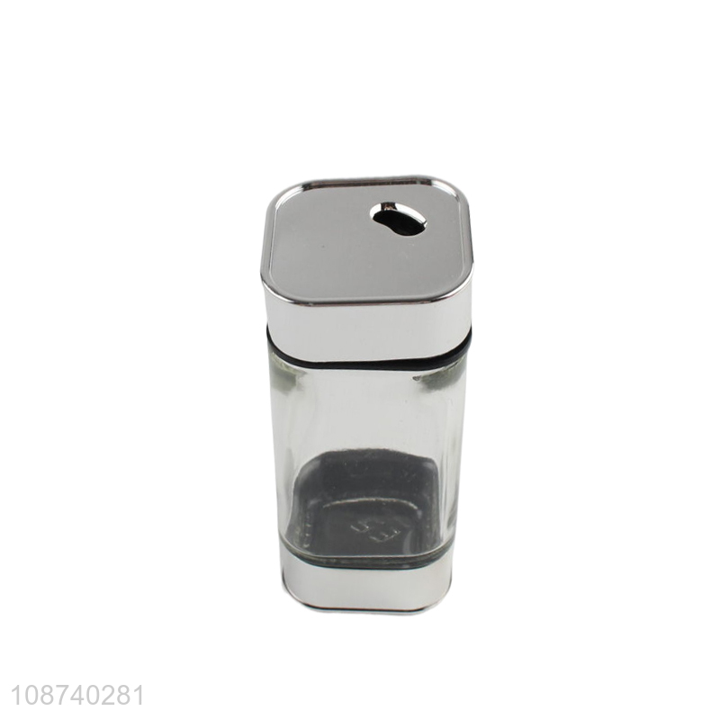 Hot products square glass seasoning bottle spice dispenser jar for kitchen