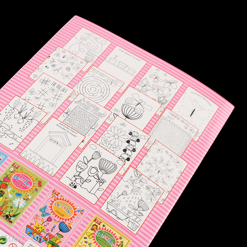 Online wholesale kids early education coloring activity book sticker