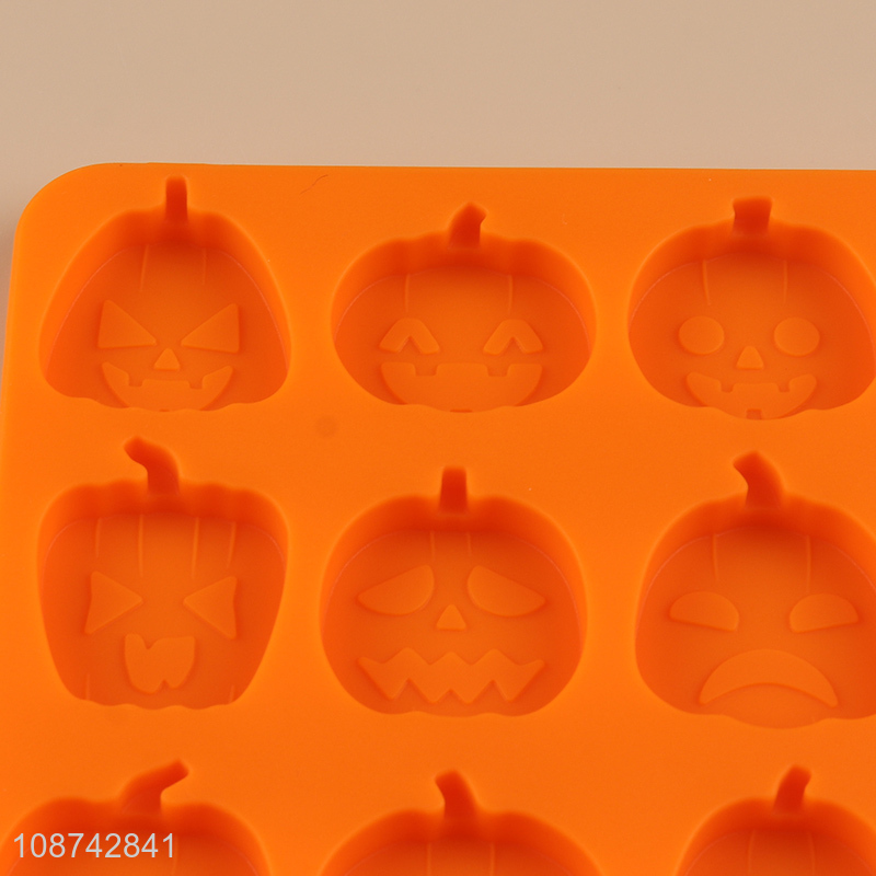 Most popular pumpkin silicone mini cookies mold candy chocolate mould