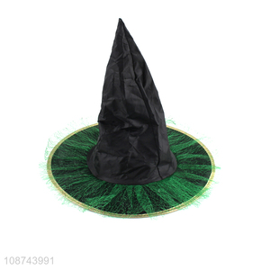 Hot selling Halloween cosplay witch wizard hat for kids and adults