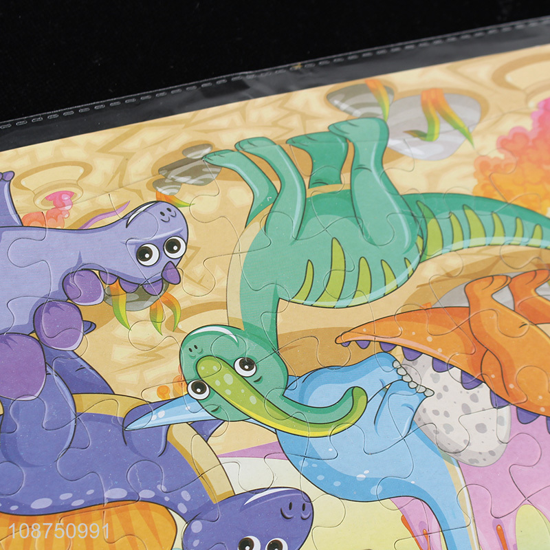 Promotional cartoon dinosaur jigsaw puzzle toy for kids toddlers