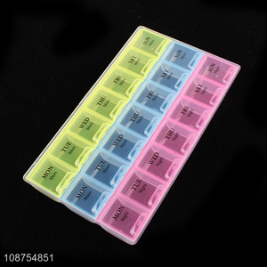 Wholesale 28 compartments pill case organizer medicine box planner