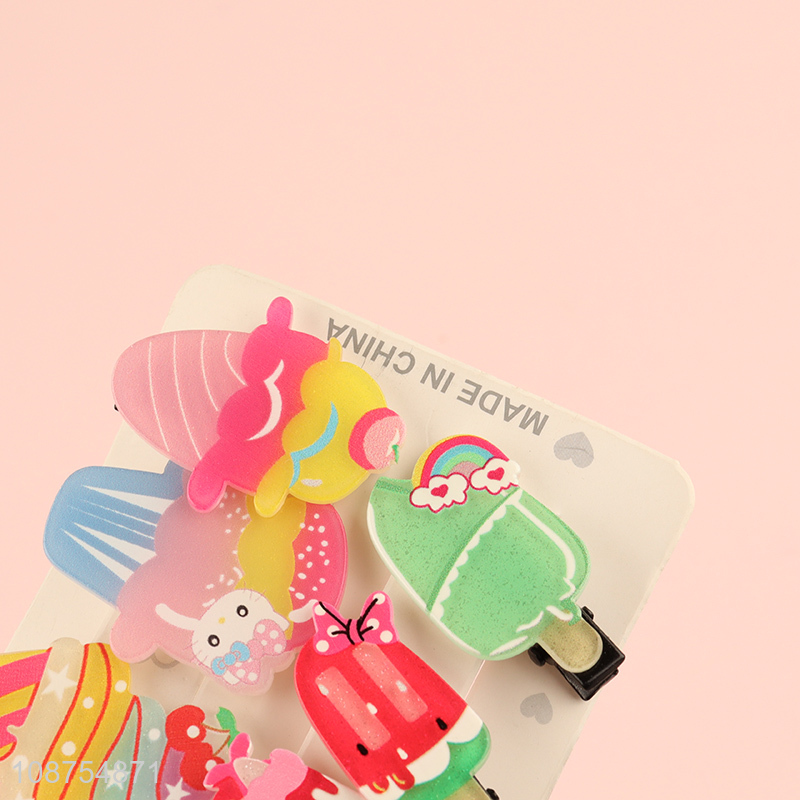 Wholesale cute dessert patterns hair clips hair accessories for girls