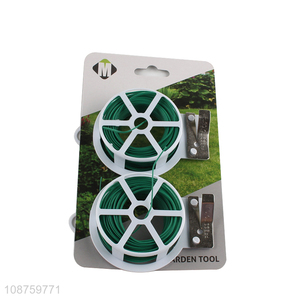 New arrival garden green twist ties wire cutter for plant support