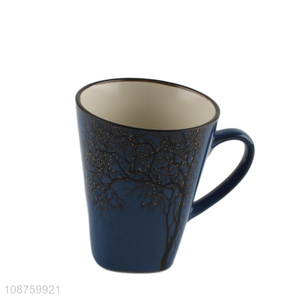 Factory price ceramic water cup water mug with handle