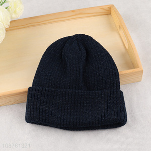 High quality unisex winter beanie skull cap cuffed hat for women