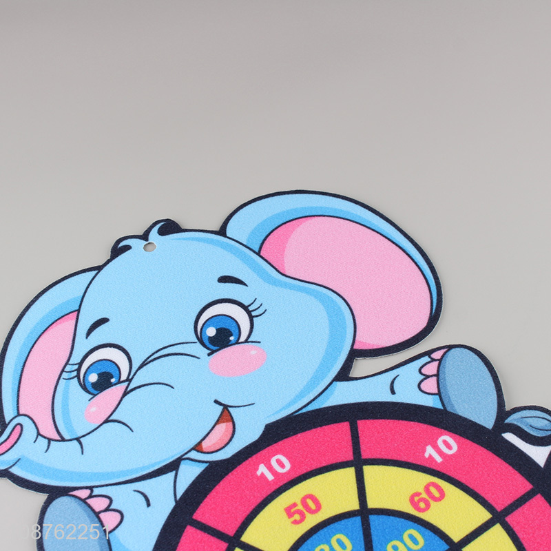 Good quality cartoon elephant dart board toss game with sticky balls