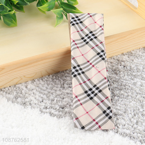 Wholesale vintage plaid headband elastic hair band for women girls