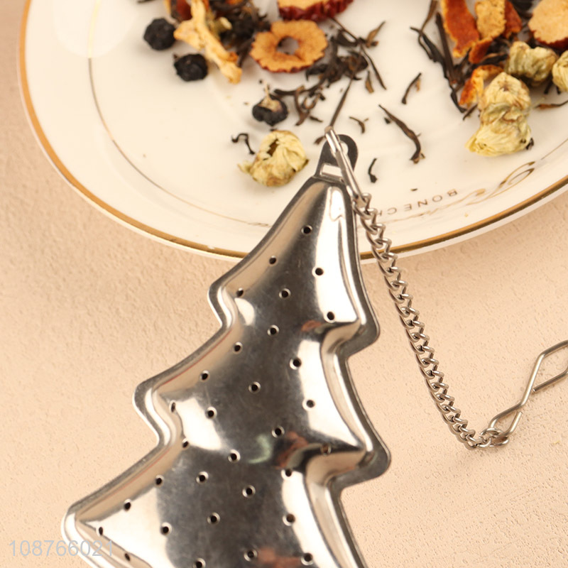 Good sale christmas tree shaped tea strainer