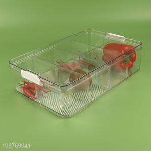 New arrival 8-compartment plastic refrigerator organizer bins