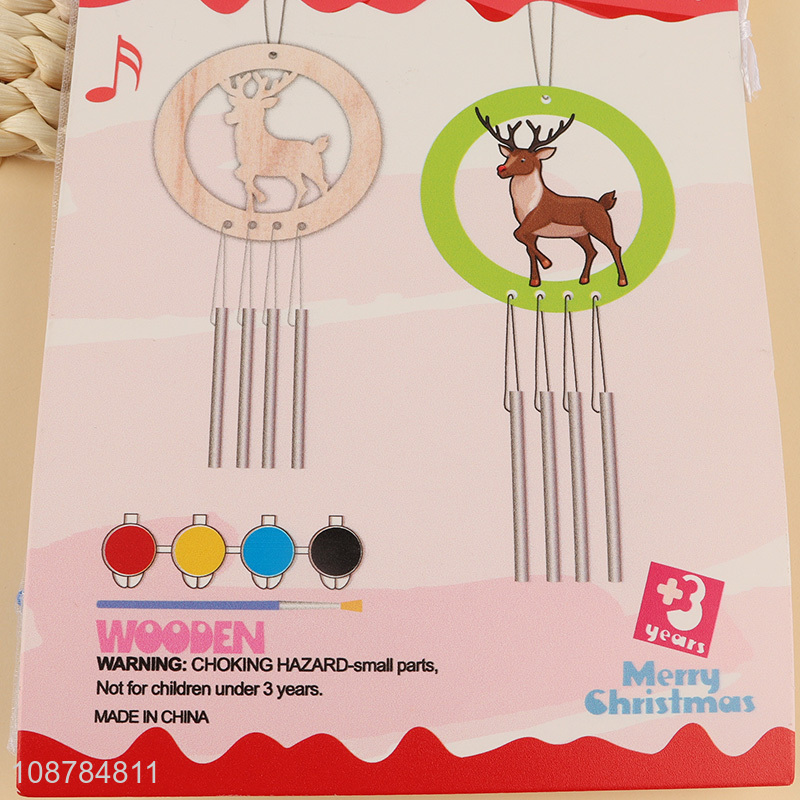 Hot Selling Windchime Kit DIY Christmas Wooden Chimes For Kids