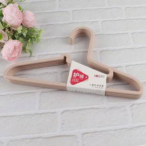 New product 5pcs non-slip plastic kids clothes hangers