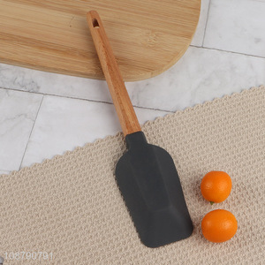 Hot selling wooden handle silicone cream butter spatula