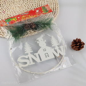 Wholesale metal Christmas wreath for front decoration