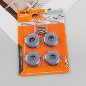 Wholesale 4pcs nail on furniture glides (including 4pcs screws)