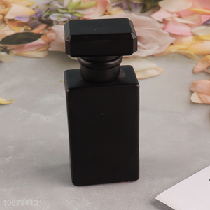 Best selling black square glass perfume bottle