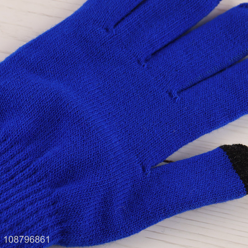 New product women men winter knit gloves for cycling