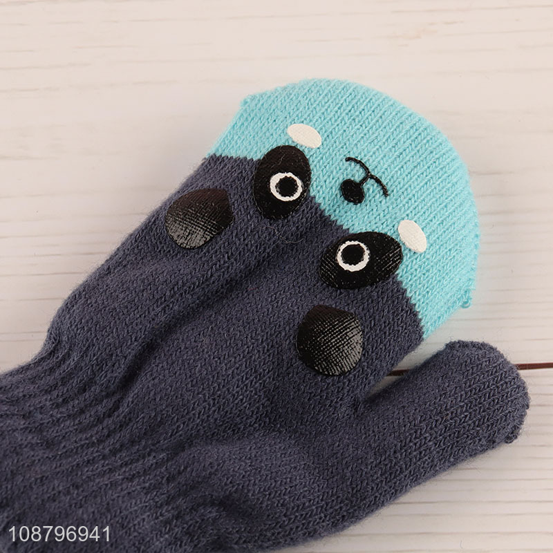 New product cute winter gloves hanging neck gloves for kids