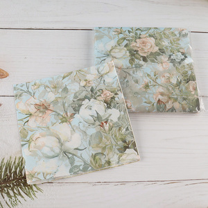 Online wholesale flower pattern paper napkin for restaurant