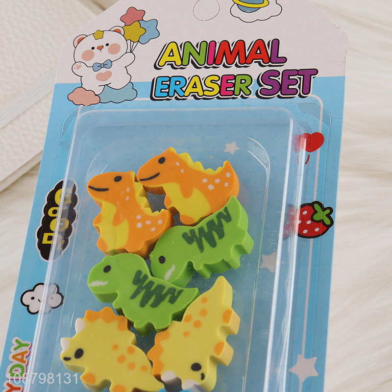 Top quality animal series students eraser set for sale