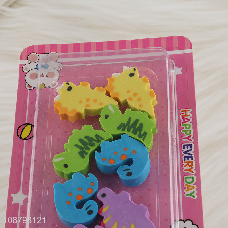 High quality animal series 12pcs eraser set