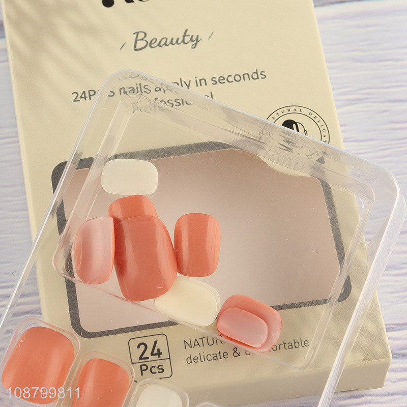 Factory price 24pcs press on nails sticky on nails