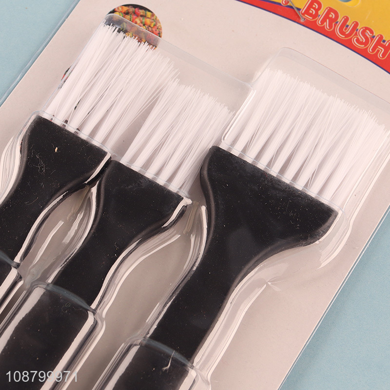 Good quality 3pcs nylon bristle pastry and basting brush