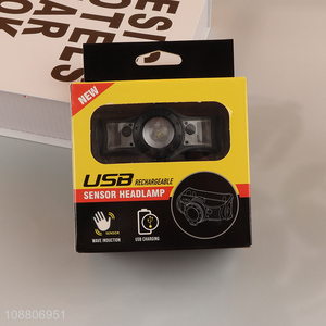 Top sale USB rechargeable sensor  headlamp wholesale