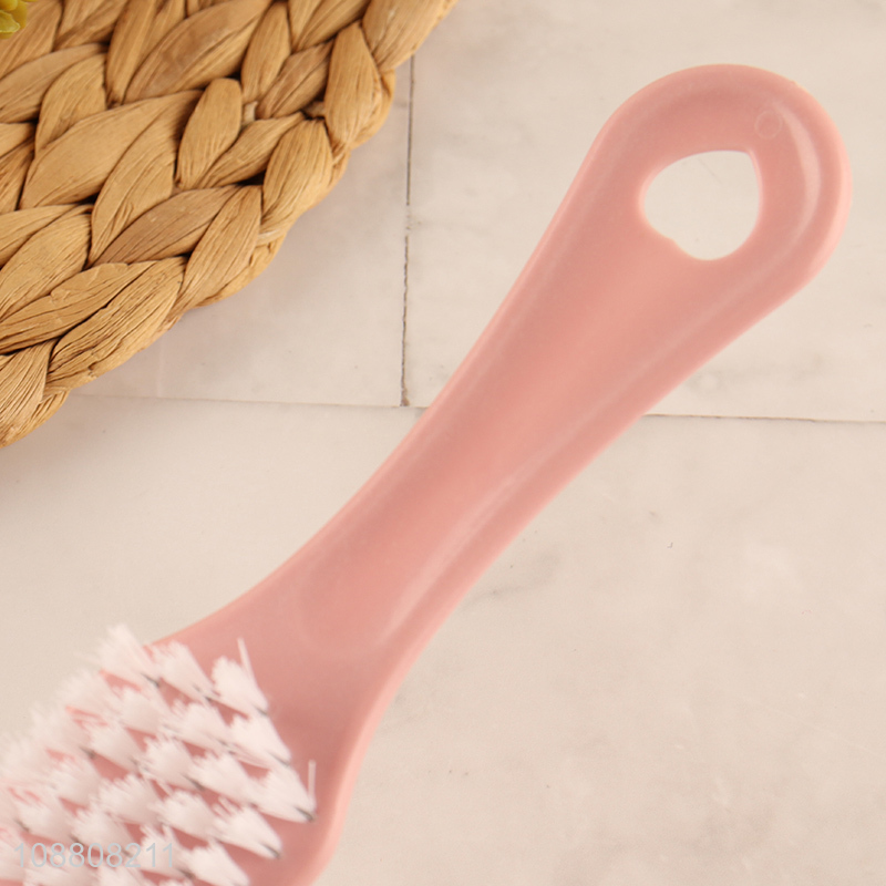 Good quality heavy duty plastic handle shoe scrubbing brush