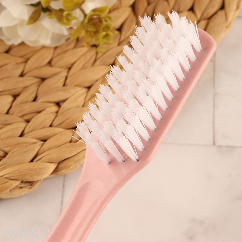 Good quality heavy duty plastic handle shoe scrubbing brush